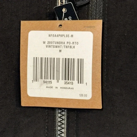 NWT The north face WMN Candescent Quarter Zip Sweatshirt white/black MED - Picture 7 of 9